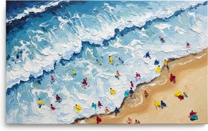 Cerulean Rhythms: An Abstracted Symphony Of Shoreline Motion And Spontaneous Color — David Moreau