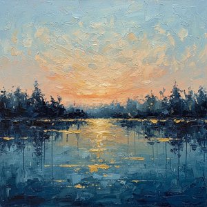 Eternal Glow: A Textured Meditation On Light Piercing Through Midnight Blue Silhouettes — Christian Noiret, Contemporary Abstract Painting