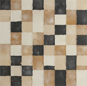 Fragmented Echoes Of Ochre And Charcoal In A Meditative Mosaic Monolith — Laurent Fabre, Neo-abstract Art