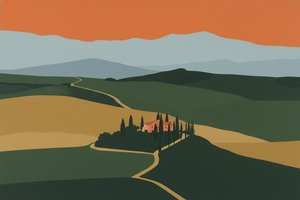 Contours Of Solitude: An Ochre Horizon — Jacques Villedieu