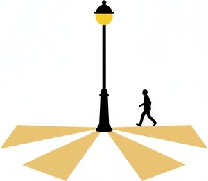 Solitary Echo In Golden Radiance: A Minimalist Study Of Light And Silhouette — Laurent Bernard