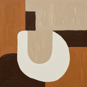 Monolithic Earth Tones: A Meditative Study In Textured Ochre And Sculpted Umber — Laurent Fabre, Neo-abstract Art