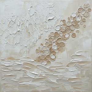 Ascending Monoliths In Creamy Impasto: A Meditative Study Of Sculptural Sanded Forms — David Moreau, Plaster & Texture Art