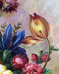 Baroque Floral Still Life With Roses And Peonies