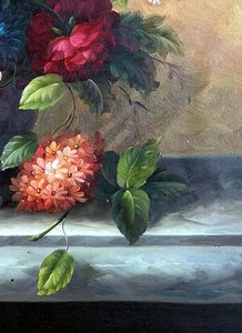 Baroque Floral Still Life With Roses And Lilies