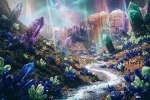 Prismatic Resonance Of The Ethereal Gorge — Hélène Dubois