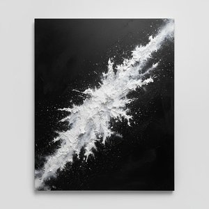 Radiant Fracture In Monochrome: A Monumental Explosion Of Light Within The Void — David Moreau