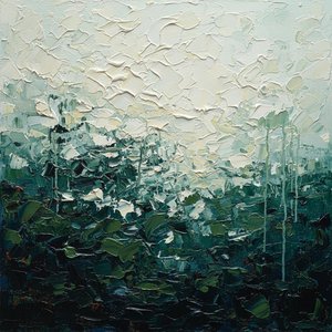 Luminous Descent: A Monumental Study Of Ethereal Light And Primordial Shadows — David Moreau, Plaster & Texture Art