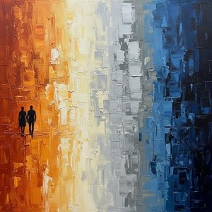 Chromatic Ascent: Echoes Of Horizon Under Impasto Skyfall — Christian Noiret, Contemporary Abstract Painting