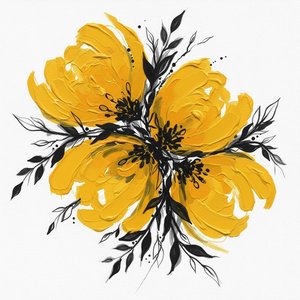 Radiant Ochre Bloom: A Singular Expression Of Kinetic Botanical Grace — Christian Noiret