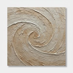 Ethereal Swirl Of Sanded Earth In A Monumental Impasto Relief Masterpiece — David Moreau