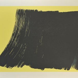 Monolithic Shadow Amidst The Sulfur Glow: A Singular Gestural Masterpiece — Yann Lambert