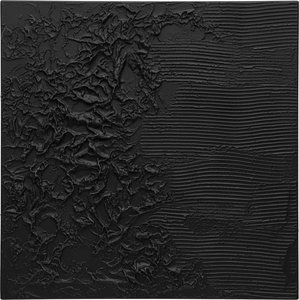 Obsidian Monolith: A Somber Study Of Fractured Earth And Rhythmic Shadow — David Moreau