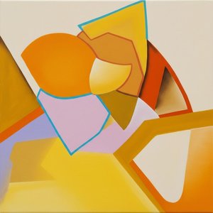 Ethereal Amber Radiance: A Singular Study Of Harmonic Geometric Convergence And Light — Jean-paul Blanchet, Hard-edge Pop