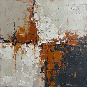 Monolithic Fragments Of Ochre And Ash In A Meditative Structural Decay — David Moreau, Contemporary Abstract