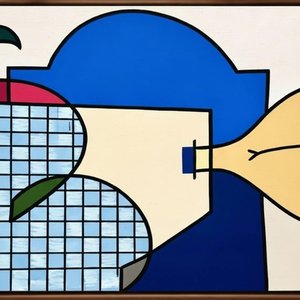 Celestial Geometry In Blue And Cream: A Singular Study Of Serene Structural Harmony — Jean-paul Blanchet