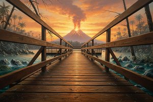 Ember of the Primordial Dawn: A Luminist Vision