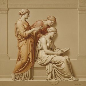 The Eternal Triad In Ochre: A Sculpted Study Of Grace — Marc Duvallier