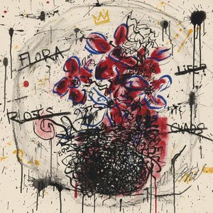 Ephemeral Chaos: A Singular Explosion Of Crimson Petals And Midnight Ink Splatters — Laurent Caron