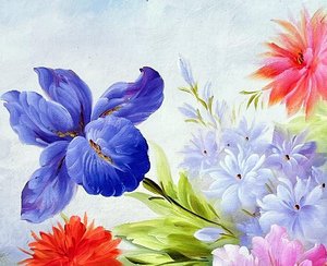 Impressionist Floral Still Life With Peonies And Roses