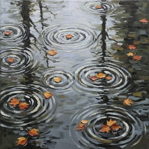 Echoes Of Autumn Gold Amidst Silver Ripples In A Solitary Masterpiece — Christian Noiret