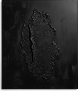 Monolithic Fracture In Obsidian: A Singular Study Of Primordial Texture And Shadow — David Moreau