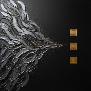 Obsidian Flow With Gilded Fragments: A Monumental Study In Silver And Gold — David Moreau