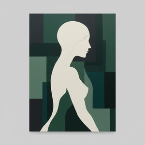 Eternal Silhouette In Verdant Geometry: A Singular Vision Of Serene Monumentalism — Laurent Fabre
