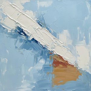 Celestial Fracture In Cerulean And Ochre: A Monumental One Of One Original — Christian Noiret