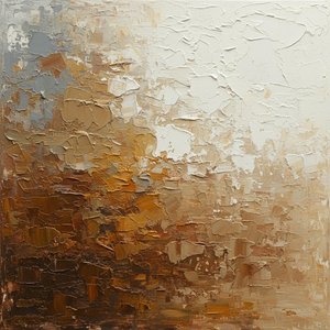 Ethereal Strata Of Umber And Light In A Sculptural Monolithic Composition — David Moreau, Contemporary Abstract