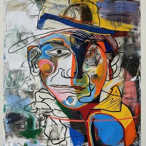 Fragmented Soul: A Prismatic Deconstruction Of Identity In Primary Tones — Christian Noiret, Contemporary Abstract