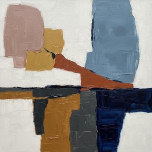 Monolithic Silence: A Singular Study Of Earthly Tones And Weighty Abstract Form — Laurent Fabre, Neo-abstract Art