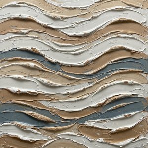 Ethereal Strata Of Ochre And Slate In Sculptural Impasto Relief — David Moreau