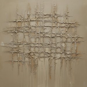 Monolithic Echoes In Sand: A Sculptural Study Of Deconstructed Earth And Timeless Texture — David Moreau, Plaster & Texture Art