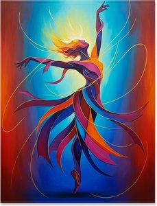 Ascension's Chroma: A Luminous Dance Of Azure And Crimson Energy. — Christian Noiret