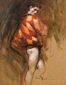Painting Of A Harlequin — Richard Schmid