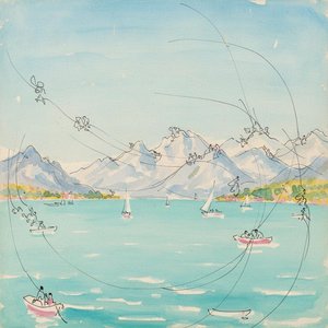 L'harmonie Des Courants : A Symphony Of Azure And Ink — Éléonore Richard