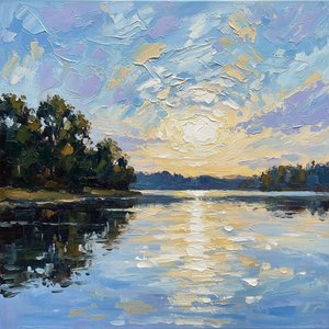 Luminous Horizon: A Meditative Study Of Ether And Impasto Shorelines — Christian Noiret