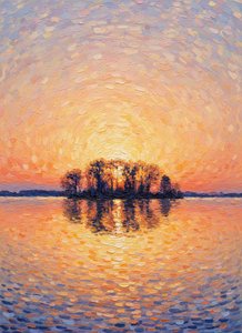 Ethereal Radiance: A Solitary Dawn