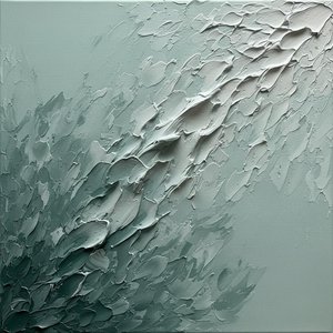 Monolithic Tides Of Slate And Light: A Sculptural Study In Motion — David Moreau, Plaster & Texture Art
