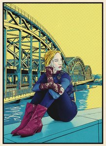 Solitude In Cyan And Steel — Isabelle Renard, Pop Art