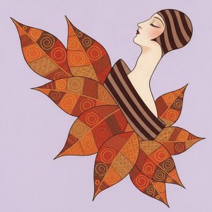 Profile Of A Woman Amidst Ochre Petal Radiance — Valentin Laurent De Courcey