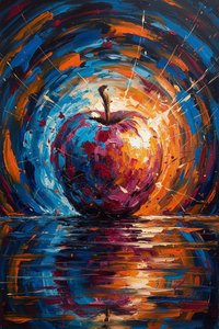 The Genesis Core: Radiance in Crimson and Cobalt