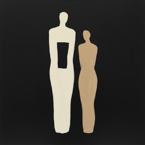 Eternal Silhouettes In Cream And Tan Amidst A Serene Infinite Void — Laurent Vionnet, Minimalist Art
