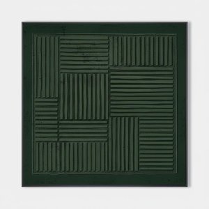 Monolithic Shadows In Forest Green: A Sculptural Study Of Eternal Geometric Order — David Moreau