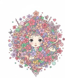 Ethereal Radiance: A Serene Symphony of Pastel Petals and Dreamy Floral Orbits