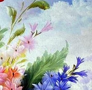 Romantic Floral Bouquet In Golden Vase