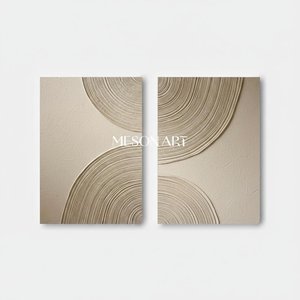 Ethereal Topographies In Sand: A Monumental Diptych Of Rhythmic Earthly Contours — David Moreau