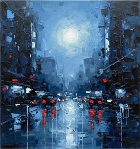 Nocturnal Echoes In Prussian Blue: A Singular Vision Of Luminous Urban Solitude — Christian Noiret