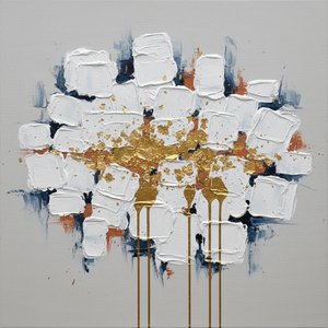 Fragmented Luminance: A Sculptural Study Of Alabaster Relief And Gilded Descent — David Moreau